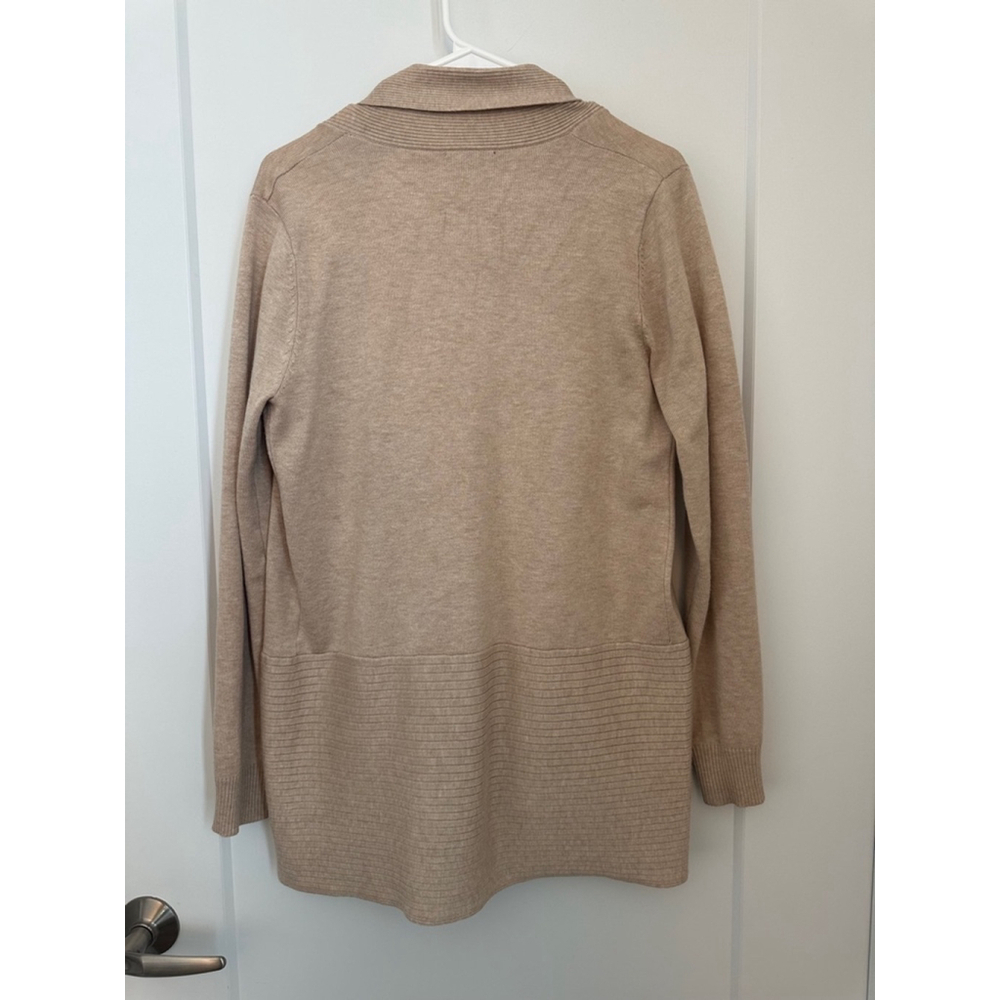 Women's Pink Clover Oatmeal Beige Cardigan - Picture 5 of 6